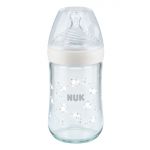 Nuk - Glas-Flasche Nature Sense 240 ml - Silikon Gr. 1 M - Weiß ...
