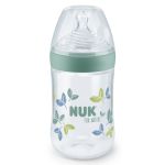 PP bottle for Nature 260 ml + silicone teat size M - green