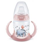 PP-Trinklernflasche First Choice Plus 150 ml + Silikon-Tülle - Temperature Control - Disney Winnie Pooh - Rosa