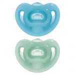 Pacifier 2 Pack Sensitive - Silicone 6-18 M - Blue Green