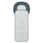 Stroller pad with iceberg-4D fabric - cooling for a comfortable sitting experience - Grey
