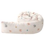 Nest roll jersey protects in crib and playpen 165 cm - Rainbow - Ecru