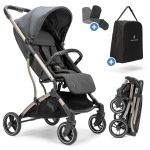 Boogy travel buggy & pushchair up to 22 kg load capacity only 6.8 kg light incl. adapter, rain cover & carry bag - Elegance