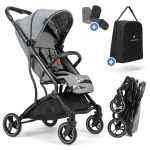 Boogy travel buggy & pushchair up to 22 kg load capacity only 6.8 kg light incl. adapter, rain cover & carry bag - Monster