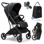 Boogy travel buggy & pushchair up to 22 kg load capacity only 6.8 kg light incl. adapter, rain cover & carry bag - Night