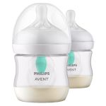 PP bottle 2-pack Natural Response 125ml with AirFree valve + silicone teat 0M+