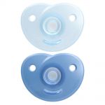 Pacifier 2 Pack Curved Soothie - Silicone 0-6 M - SCF099/21 - Blue