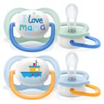 Schnuller 2er Pack Ultra Air Collection Happy 0-6 M - SCF080/01 - Mama Boat