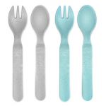 4-piece cutlery set Growing from sustainable raw materials - Turquoise Gray