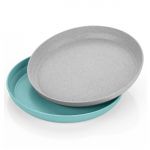Plate 2 pack Growing from sustainable raw materials - Turquoise Gray