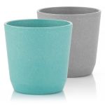 Drinking Mug 2 Pack Growing from Sustainable Raw Materials - Turquoise Gray