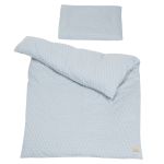 2-piece bed linen Organic 100 x 135 cm / 40 x 60 cm - Lil Planet - Light blue Sky