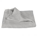 Organic cotton blanket - Knitted look 80 x 80 cm - Lil Planet - Silver gray