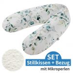 Stillkissen Multi mit Mikroperlen-Füllung inkl. Bezug 190 cm - Limited Edition - Natural Leaves