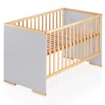 Baby- und Kinderbett Designline Komfort Buche teilmassiv 70 x 140 cm - Natur Grau
