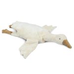 Cuddly toy with heat cushion / nursing pillow goose large 80 cm - made of organic cotton GOTS with spelt chaff filling - white