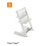 Growing stair high chair Tripp Trapp® beech wood lacquered - White / White