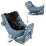 Reboarder-Kindersitz Marie³ i-Size ab Geburt - 4 Jahre (40 cm - 105 cm, 18 kg) 360 ° drehbar inkl. Neugeboreneneinlage, verstellbare Kopfstütze & Isofix - Blueberry