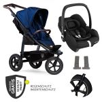 Buggy & baby carriage Mono 2 pneumatic tires with sports seat up to 34 kg incl. Maxi-Cosi Cabriofix i-Size + XXL-Zamboo accessory package - Marine