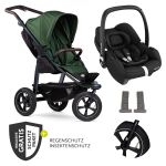 Buggy & baby carriage Mono 2 pneumatic tires with sports seat up to 34 kg incl. Maxi-Cosi Cabriofix i-Size + XXL-Zamboo accessory package - Olive