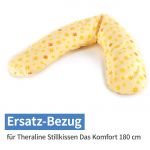 Ersatzbezug für Stillkissen Das Komfort 180 cm - Blümchen - Gelb