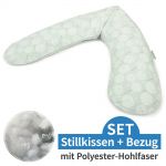 Nursing pillow The Original with polyester hollow fiber filling incl. cover 190 cm - dandelion - pale green