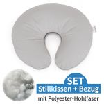 Nursing pillow The Wynnie with polyester hollow fiber filling incl. cover Jersey - Grey