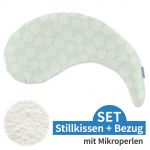 Nursing pillow The Yinnie with micro bead filling incl. cover 135 cm - dandelion - pale green
