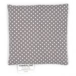 Heat cushion with cherry pit filling 19 x 19 cm - dots - gray