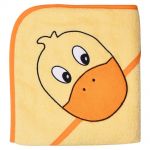 Hooded bath towel 80 x 80 cm - Duck yellow