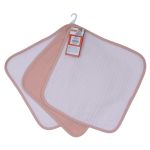 Gauze washcloth 3-pack 30 x 30 cm - Salmon pink Erika