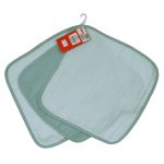 Gauze washcloth 3-pack 30 x 30 cm - Mint ice blue