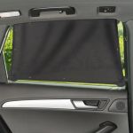 Universal sun protection cloth for car side windows - dark grey