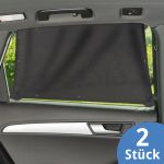 Universal Sonneschutz-Tuch für Auto-Seitenscheiben - Doppelpack - Dunkelgrau