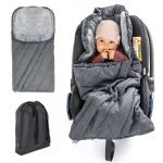 Winter footmuff baby car seat 3M PRO - for all harness systems - Grey